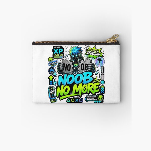 Item preview, NOOB NO MORE Gaming Sticker | Neon Cyber Gamer Graffiti Design for Gamers & Esports Fans designed and sold by Stylestickers55.