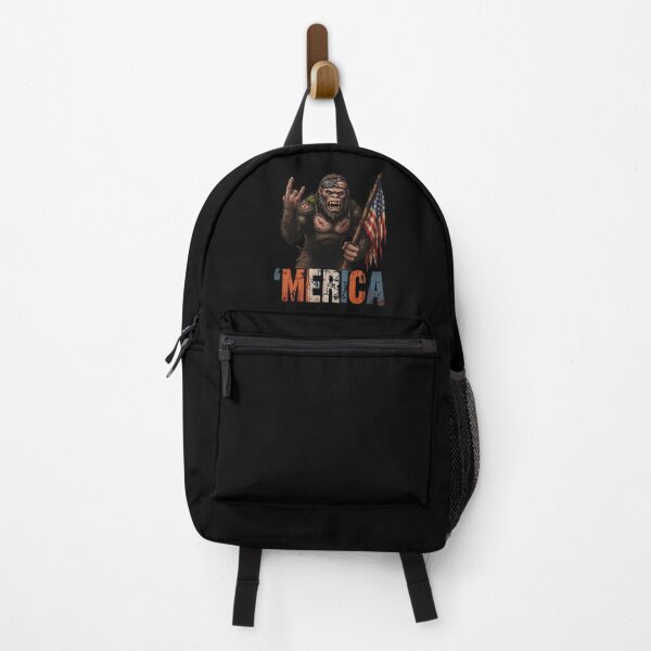 Item preview, 'Merica Bigfoot Muscular Rock On Design v16 designed and sold by DarylWelsh2024.