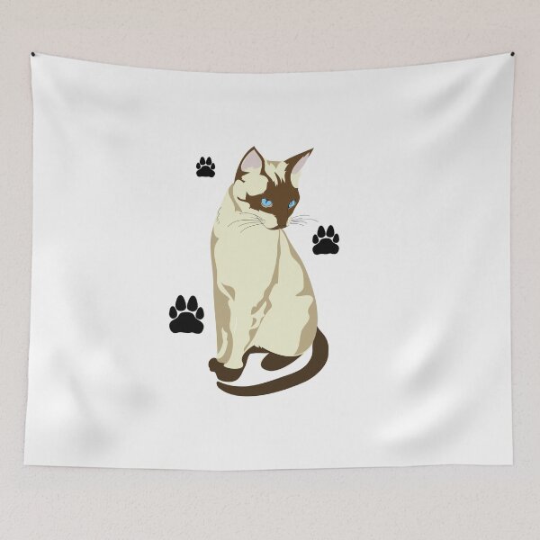 Item preview, Elegant Siamese Cat with Blue Eyes | Minimalist Cat Lover Gift Design designed and sold by InterPL.