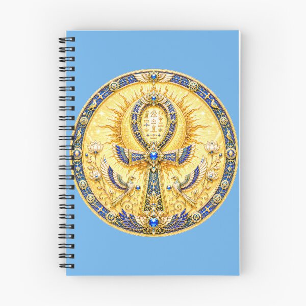 Item preview, Celestial Ankh Mandala – Sacred Jewel Fantasy Emblem in Gold & Sapphire designed and sold by sunbowjp stadio.