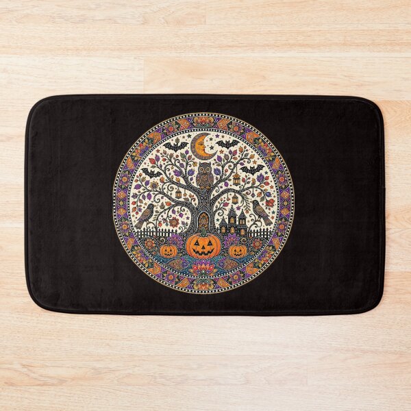 Item preview, A spooky Halloween night with owls, pumpkins, and a glowing moon designed and sold by Ink Matrix.