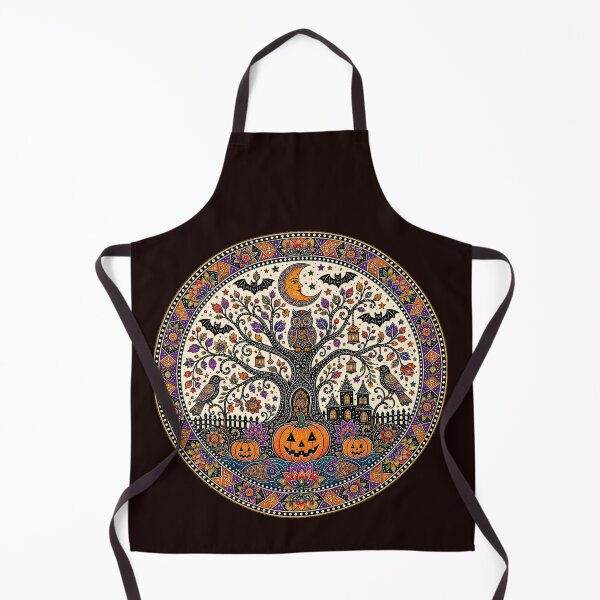 Item preview, Una noche de Halloween espeluznante con búhos, calabazas y una luna brillante. designed and sold by Ink Matrix.