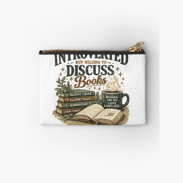Item preview, Vintage Book Lover Quote | Introverted But Willing to Discuss Books designed and sold by WORN.THOUGHTS.