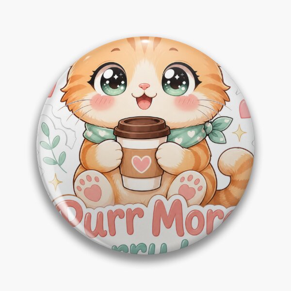 Artikelvorschau, Purr More Worry Less Süße Katze Kawaii entworfen und verkauft von BoosterShop.