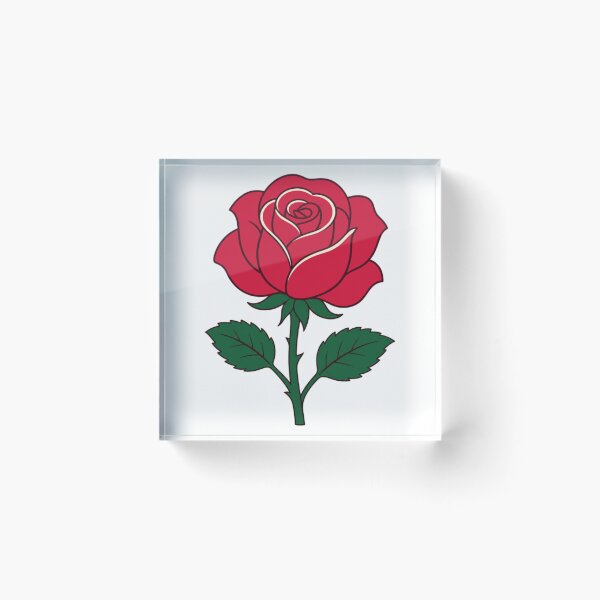 Item preview, Red rose with green leaves on a white background.  designed and sold by gaohao1.