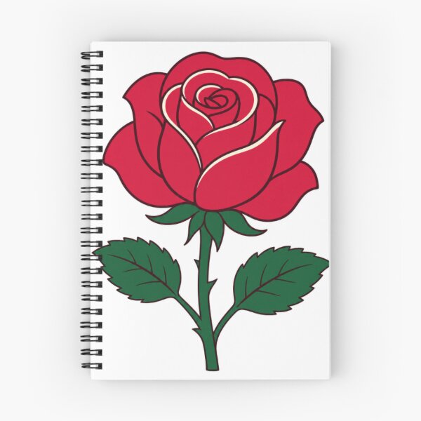 Item preview, Red rose with green leaves on a white background.  designed and sold by gaohao1.