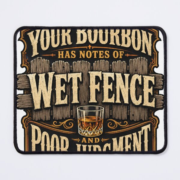Item preview, Your Bourbon Has Notes of Wet Fence and Poor Judgment designed and sold by HenryJames, LLC.
