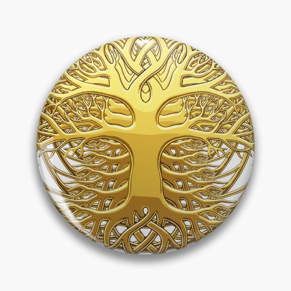 Item preview, Golden Celtic Tree of Life Fractal designed and sold by chantalittah.