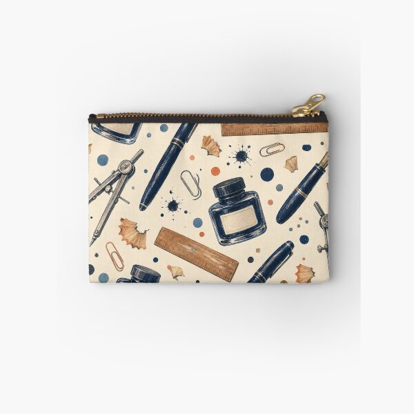 Item preview, Gouache Drafting Tools Tossed Pattern designed and sold by VerdantStudio.