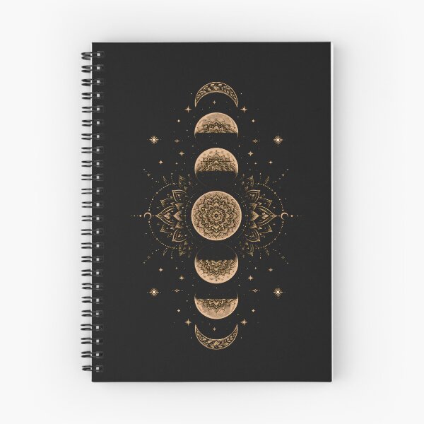 Item preview, Moon Phases Mandala | Celestial Boho Line Art Design designed and sold by CalmMandala.