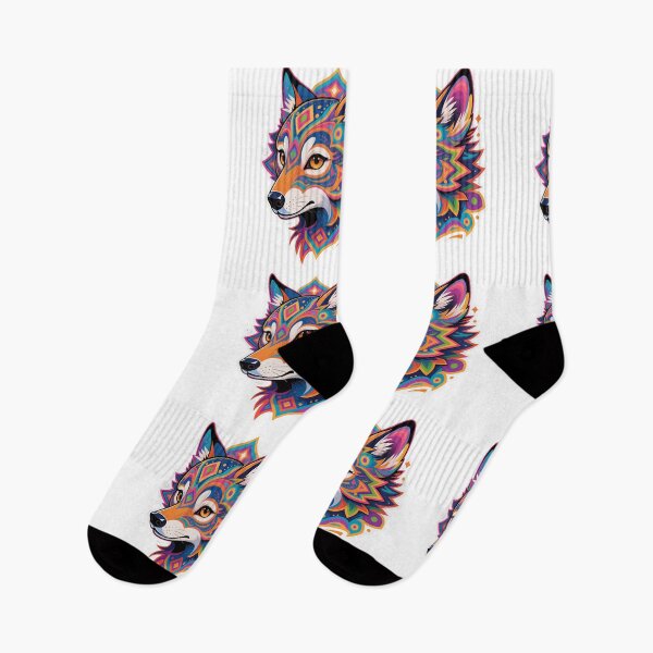 Item preview, Colorful Geometric Fox Head Illustration designed and sold by MintvexaDesign.
