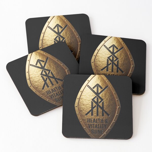 Item preview, Health & Vitality Rune – Gold Romb Shield designed and sold by Warrior’s Path.