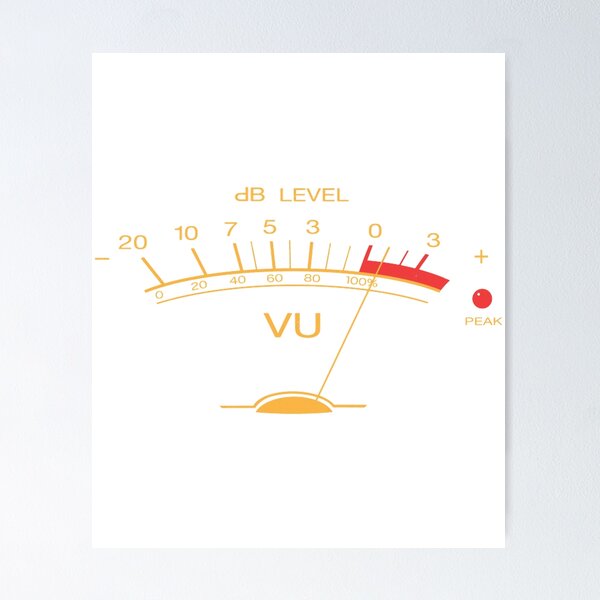 Item preview, Volume VU Meter Vintage Audio Engineer Recording Studio Gear Head Musician Guitar  designed and sold by printonio.