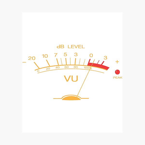 Item preview, Volume VU Meter Vintage Audio Engineer Recording Studio Gear Head Musician Guitar  designed and sold by printonio.
