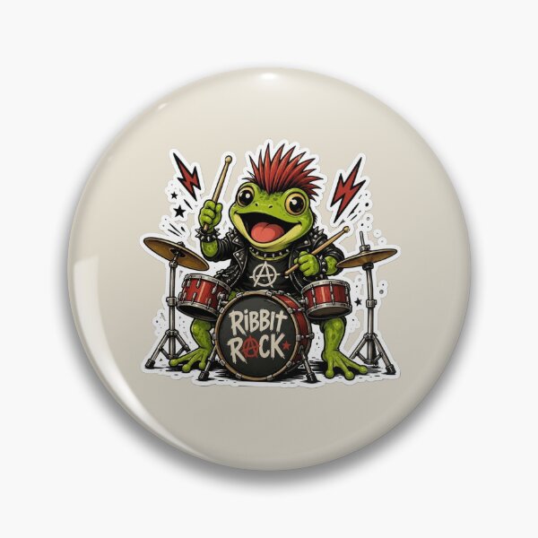 Item preview, Ribbit Rock Drummer designed and sold by Safe Haven Pets.