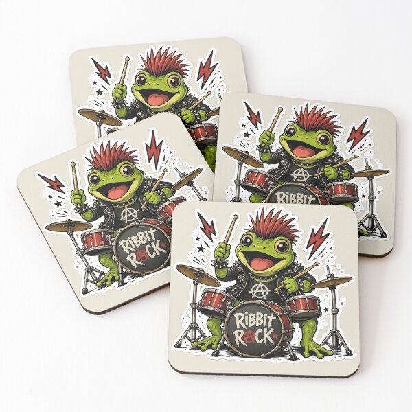 Item preview, Ribbit Rock Drummer designed and sold by Safe Haven Pets.