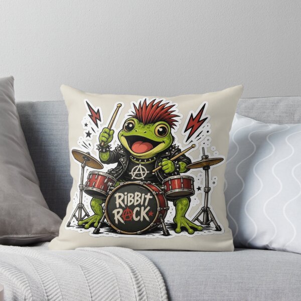 Item preview, Ribbit Rock Drummer designed and sold by Safe Haven Pets.