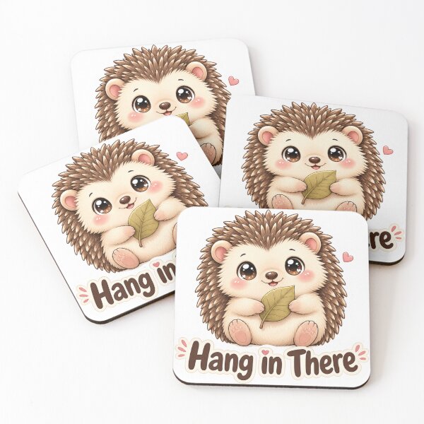 Item preview, Hang In There Cute Hedgehog Kawaii Saying designed and sold by BoosterShop.