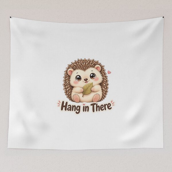 Artikelvorschau, Hang In There Süßer Igel Kawaii Spruch entworfen und verkauft von BoosterShop.