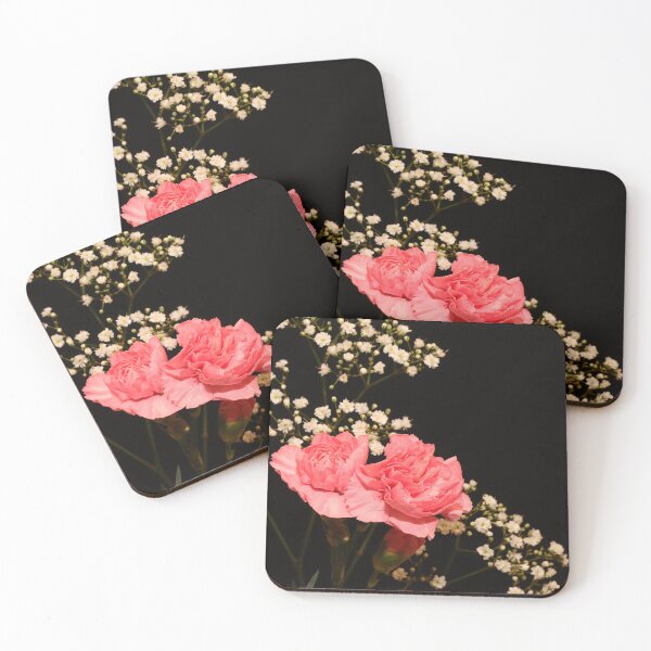 Item preview, Pink Carnations Paired with Delicate White Baby’s Breath designed and sold by Pierre de la Mare.
