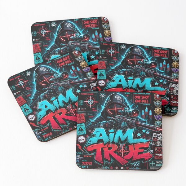Item preview, AIM TRUE Gaming Sticker | Neon Cyber Gamer Graphic | Esports Streetwear Design AIM TRUE – Lock In. Stay Focused. Win Every Match. designed and sold by Stylestickers55.
