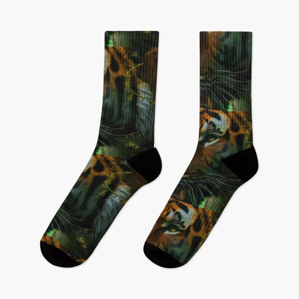 Item preview, Fierce Tiger Close Up Portrait in Jungle designed and sold by NorthWild.