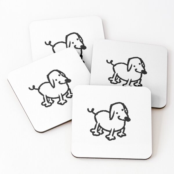 Item preview, Y2K Hand-Drawn Dachshund Doodle - Minimalist Line Art Wiener Dog designed and sold by Kromatik.
