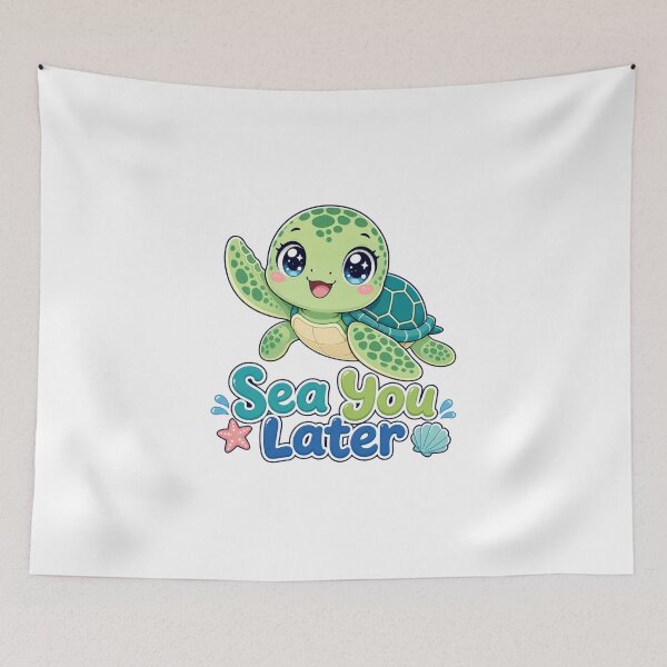 Item preview, Sea You Later Cute Turtle Kawaii designed and sold by BoosterShop.