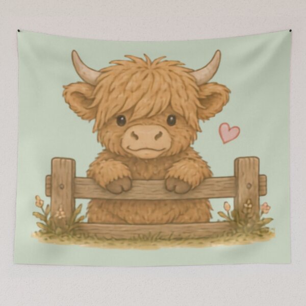 Item preview, Hello There Highland Cow designed and sold by MellowMunchkins.