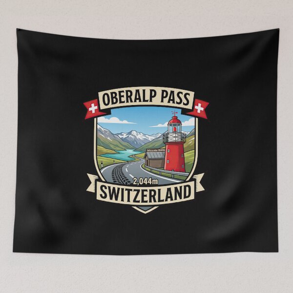 Artikelvorschau, Grafik zum alpinen Fahrerlebnis am Oberalppass entworfen und verkauft von enzoade.