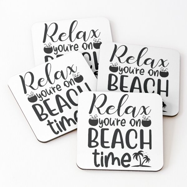 Item preview, Relax You're On Beach Time - Summer Quotes Retro Vintage Aesthetic Ocean Lover Gift designed and sold by FuzionRaptor.