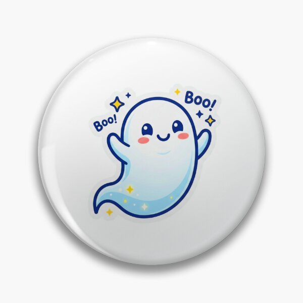 Item preview, Cute Kawaii Ghost Boo Halloween Sticker Design designed and sold by ExploreAura Studio.
