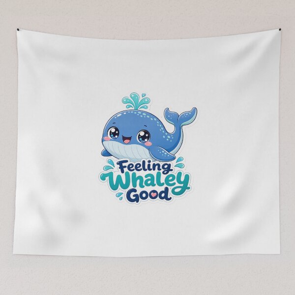 Item preview, Feeling Whaley Good Cute Whale Kawaii designed and sold by BoosterShop.