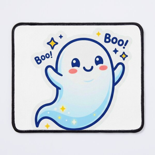 Item preview, Cute Kawaii Ghost Boo Halloween Sticker Design designed and sold by ExploreAura Studio.