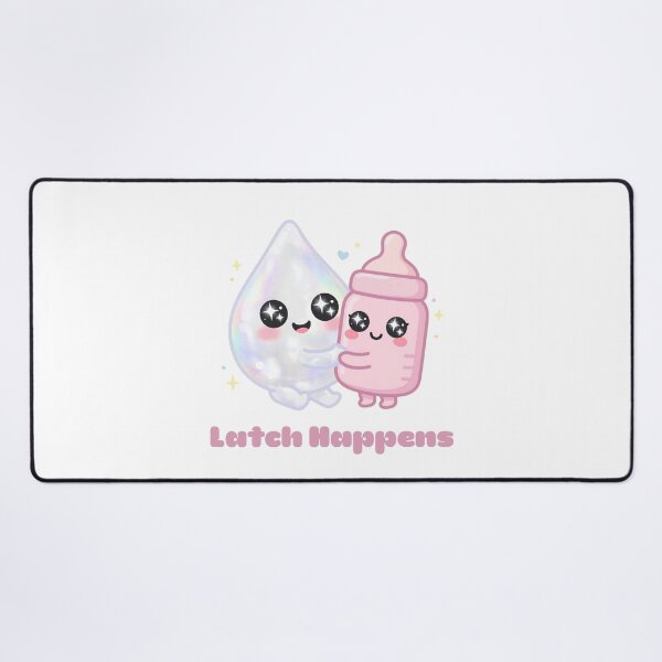 Item preview, Latch Happens Funny Lactation Consultant Kawaii Breast Milk Bottle IBCLC designed and sold by Neurospicy Trolls.