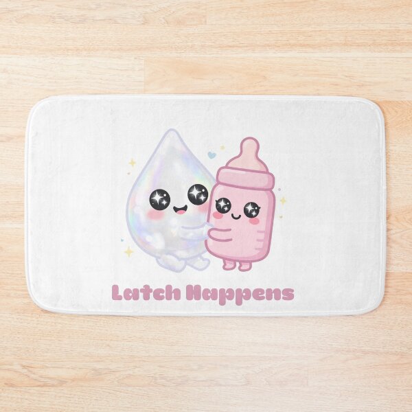 Item preview, Latch Happens Funny Lactation Consultant Kawaii Breast Milk Bottle IBCLC  designed and sold by Neurospicy Trolls.