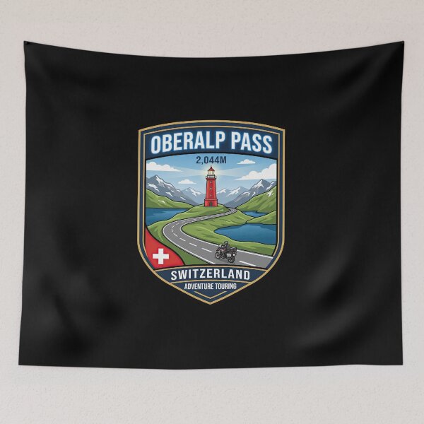 Item preview, Oberalp Pass Swiss Alps Motorcycle Adventure Graphic designed and sold by enzoade.