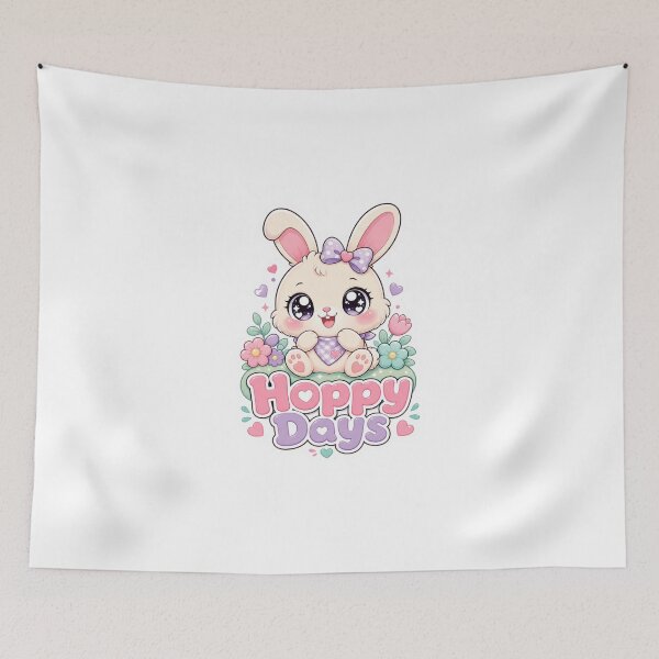 Item preview, Hoppy Days Cute Bunny Kawaii Saying designed and sold by BoosterShop.