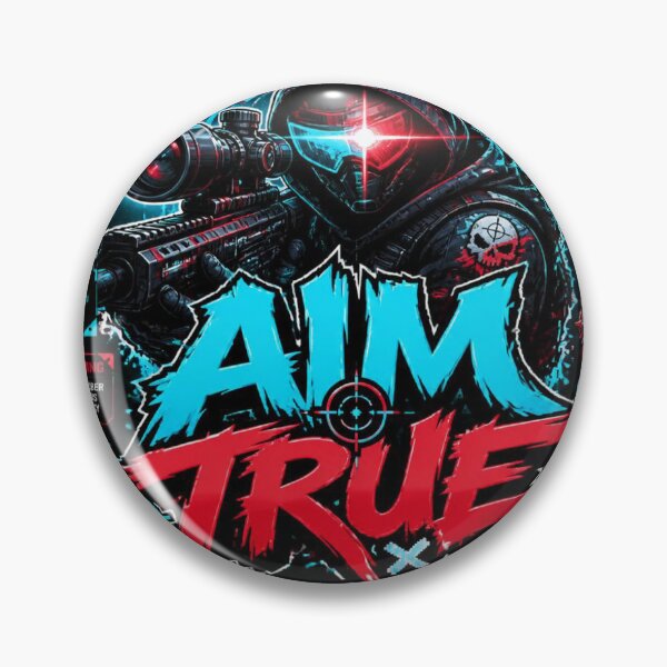 Item preview, AIM TRUE – Lock In. Stay Focused. Win Every Match.   AIM TRUE Neon Gaming Design | Futuristic Gamer Sticker for PC & Console Players designed and sold by Stylestickers55.