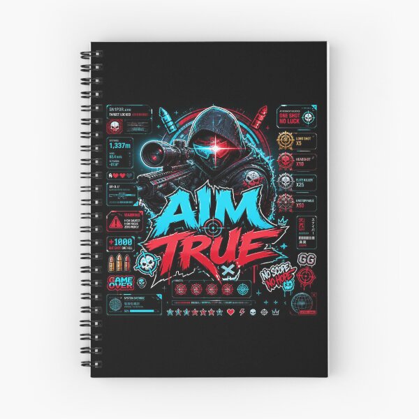 Item preview, AIM TRUE – Lock In. Stay Focused. Win Every Match.   AIM TRUE Neon Gaming Design | Futuristic Gamer Sticker for PC & Console Players designed and sold by Stylestickers55.