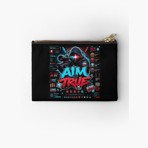 Item preview, AIM TRUE – Lock In. Stay Focused. Win Every Match.   AIM TRUE Neon Gaming Design | Futuristic Gamer Sticker for PC & Console Players designed and sold by Stylestickers55.