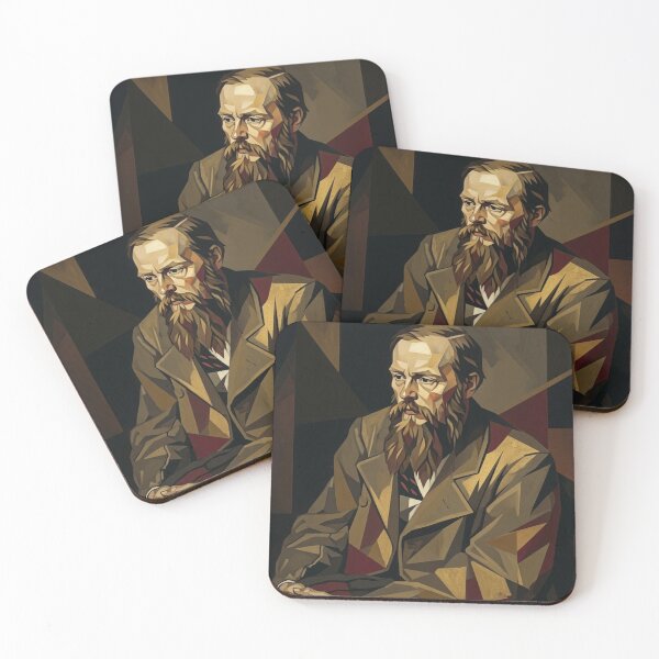 Item preview, Fyodor Dostoevsky Cubist Portrait - Russian Literature Writer Art designed and sold by MythicPattern.