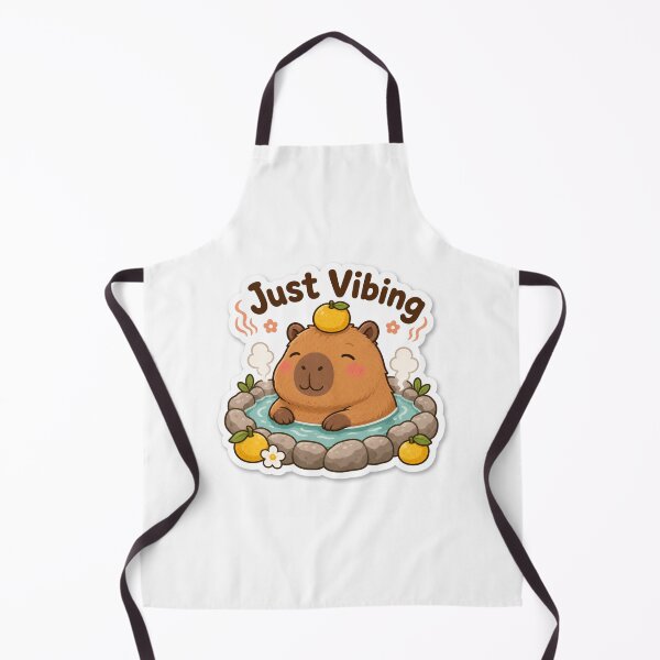 Item preview, Just Vibing Cute Capybara in the Onsen Kawaii designed and sold by BoosterShop.