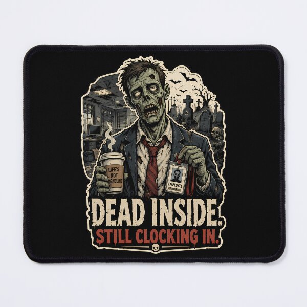 Item preview, Dead Inside Zombie Office Worker Metal Humor Graphic Shirt designed and sold by Tong4130.
