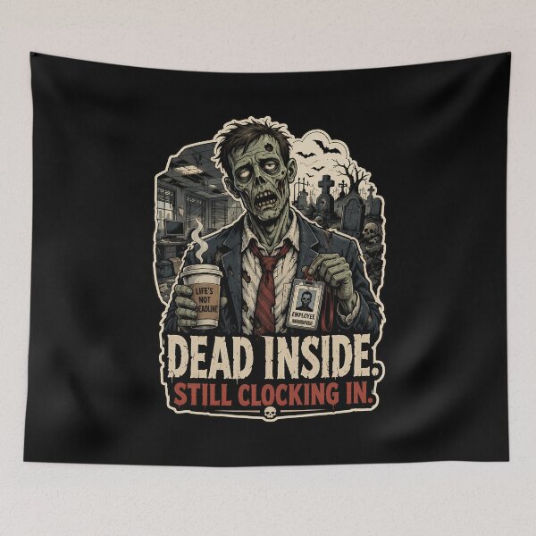 Item preview, Dead Inside Zombie Office Worker Metal Humor Graphic Shirt designed and sold by Tong4130.