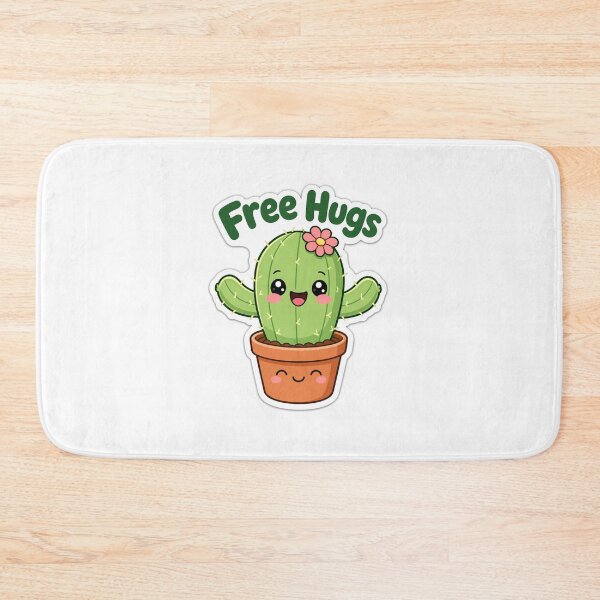 Item preview, Free Hugs Cute Cactus in a Pot Kawaii designed and sold by BoosterShop.