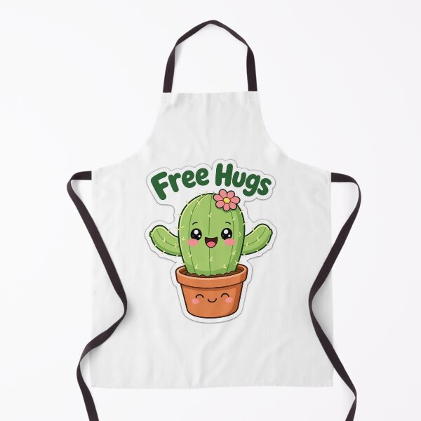 Item preview, Free Hugs Cute Cactus in a Pot Kawaii designed and sold by BoosterShop.