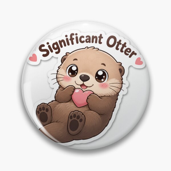 Artikelvorschau, Significant Otter Süßer Fischotter mit Herz entworfen und verkauft von BoosterShop.