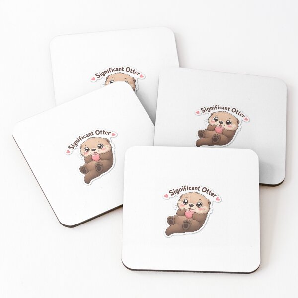 Item preview, Significant Otter Sweet otter with heart designed and sold by BoosterShop.