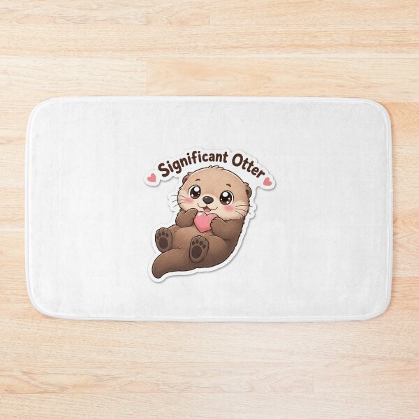 Item preview, Significant Otter Sweet otter with heart designed and sold by BoosterShop.